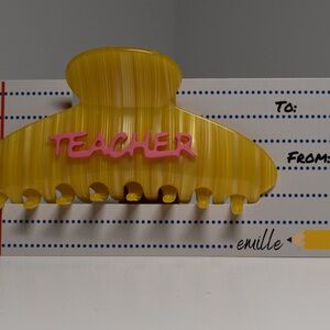 Custom Teacher hair clip